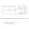 База под раковину BELBAGNO DUE-800-2C-SO-BL-P подвесная с двумя выкатными ящиками Bianco Lucido 800x422x500