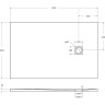 Душевой поддон из литьевого мрамора 140x90 см BELBAGNO TRAY-MR-UNO-AH-140/90-35-W