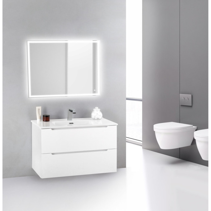 Тумба со столешницей и раковиной BELBAGNO ETNA100BL-KEPMCO-1302-SET