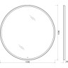 Зеркало 100x100 см BELBAGNO SPC-RNG-1000-LED-TCH