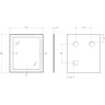 Зеркало BELBAGNO SPC-KRAFT-700-800-SENS-NERO, 700x800x32 мм